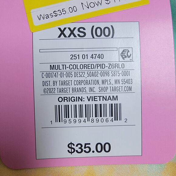 Stoney Clover Lane Rainbow Tie Dye Cheeky High Leg One Piece Swimsuit XXS (00) - Picture 8 of 8